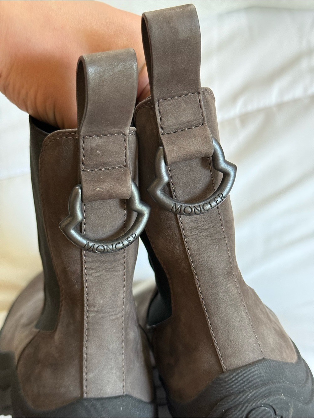 Moncler Gray Envile Chelsea Boots - Picture 3 of 14